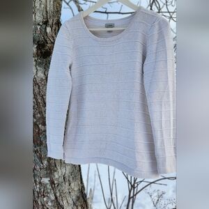 L.L Bean Oatmeal Cotton Sweater sz M